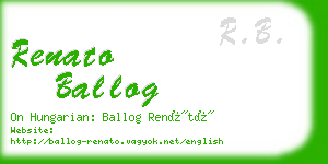 renato ballog business card